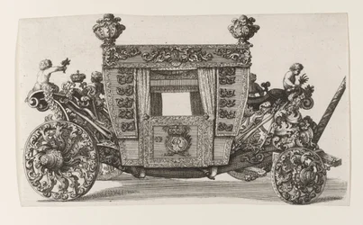 Sivukuva lordi Castelmainen toisesta vaunusta, jonka Andrea Cornely rakensi vuonna 1686 ...